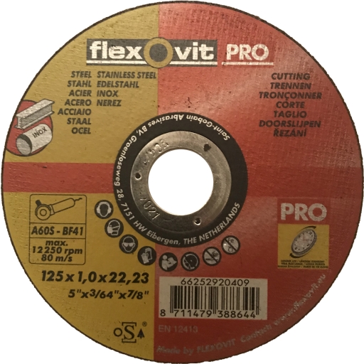 FLEXOVIT 125x1,0x22,2 mm Pro vágókorong