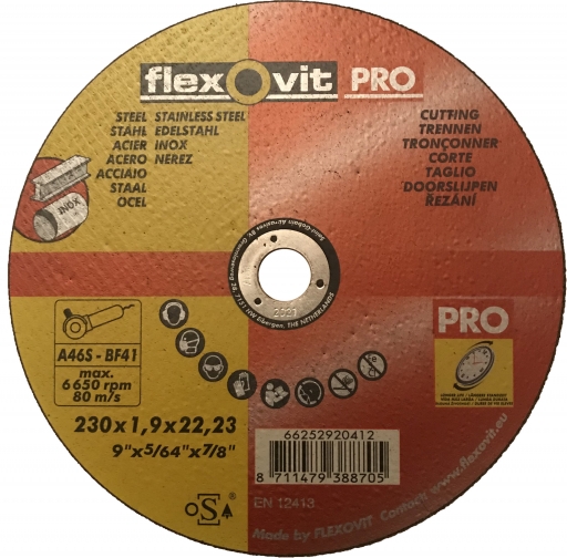 FLEXOVIT 230x1,9x22,2 mm Pro vágókorong