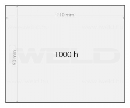 Védőplexi 1000 órás 90x110mm